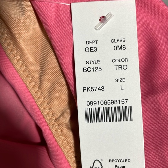 J Crew Bikini Swim Bottom Cheeky Curved Waist Light Pink L (12-14) NWT - Picture 3 of 6